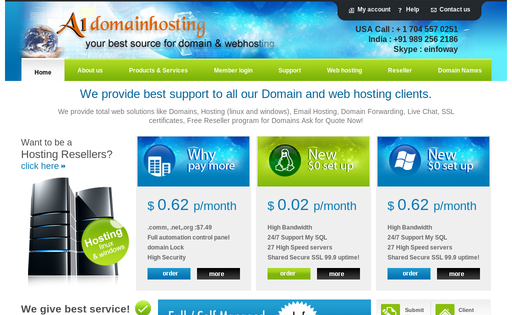 A1domainhosting.com