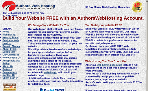 Authors Web Hosting