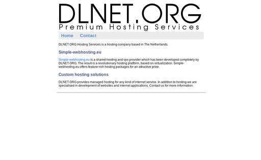 DLNET.ORG Hosting Services