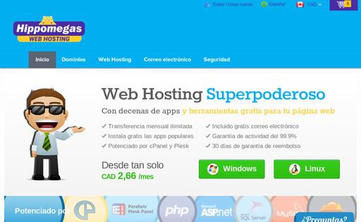 HippoMegas Web Hosting