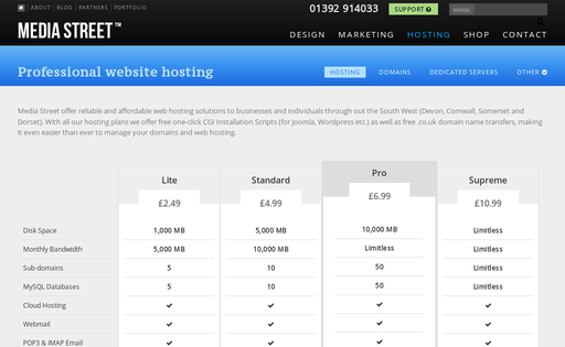 Exeter Web Hosting