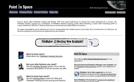 Point In Space Web Hosting