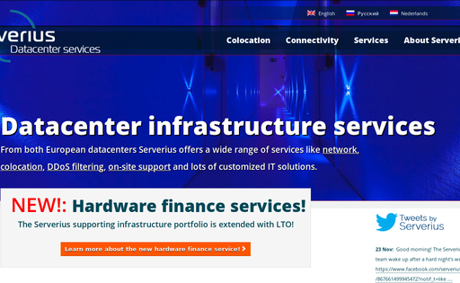 Serverius datacenters