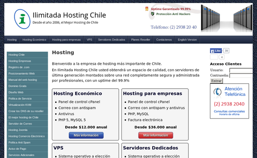 Ilimitada Hosting Chile