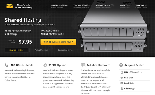 New York Web Hosting's Hosting Plans at Web Hosting Search