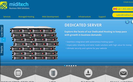 Web Hosting Canada-MidiTech