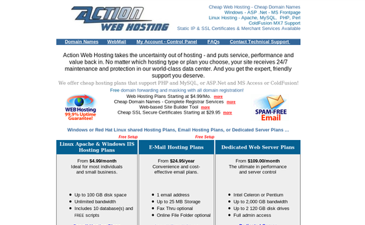 Action Web Hosting Company