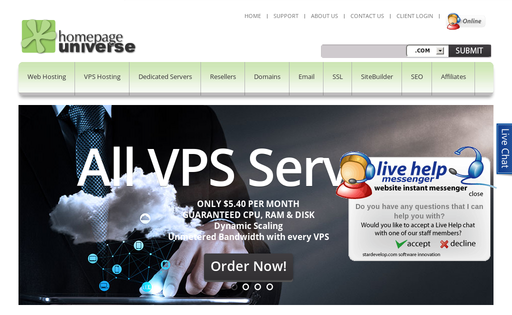 Homepage Universe