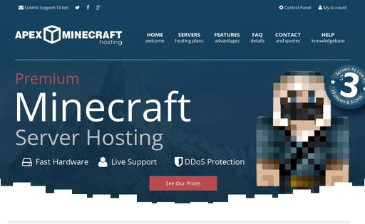 Apex Minecraft Hosting At Web Hosting Search