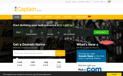 captain.host web host & domains