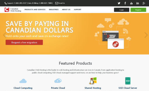 Canadian Cloud and Web Hosting
