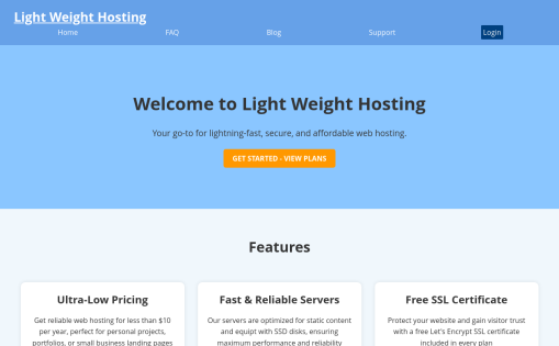 Light Weight Hosting