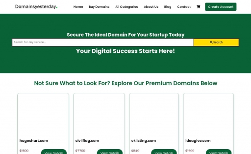 Domains Yesterday