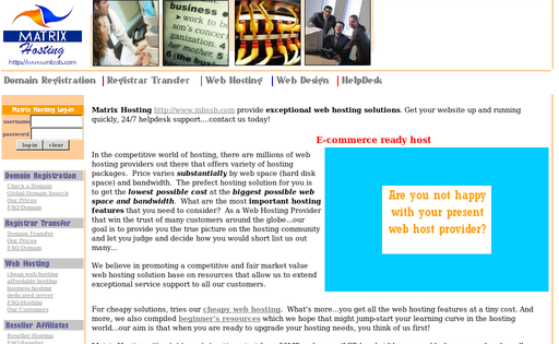 ::Matrix:: The Web Hosting Specialist