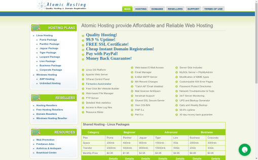 Atomic Hosting