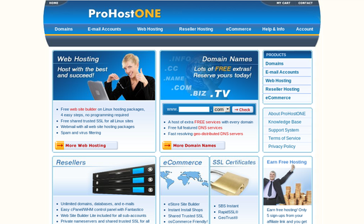 ProHostONE Website Hosting